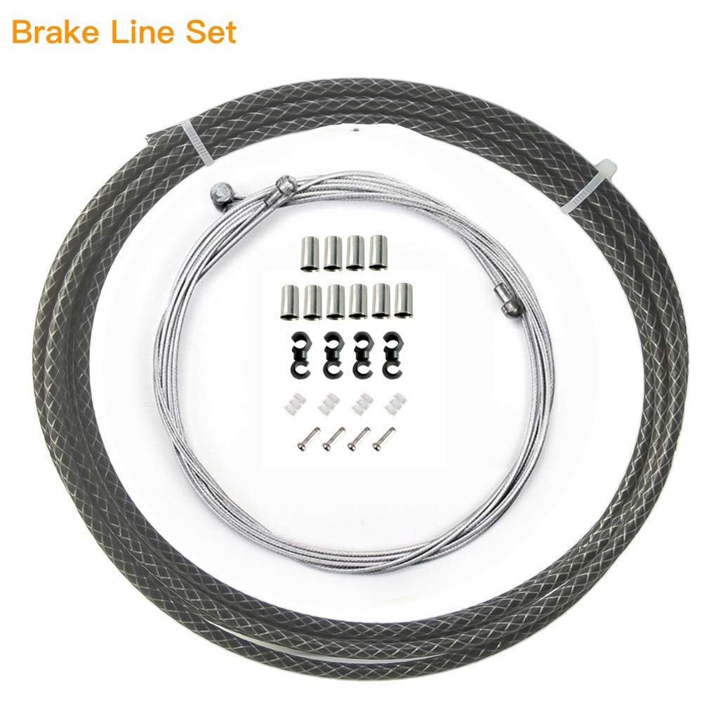 fortooBraided Cycling Brake Housing Cable Set MTB Road Bike Housing Kit Gear Bicycle Components Parts