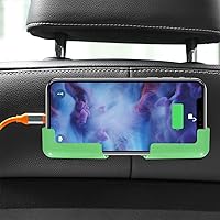 Vista 6 de AUCELI Soporte de teléfono de automóvil para salpicadero, 2 pares de respaldos de asiento de automóvil, soporte multifuncional para teléfono Verde