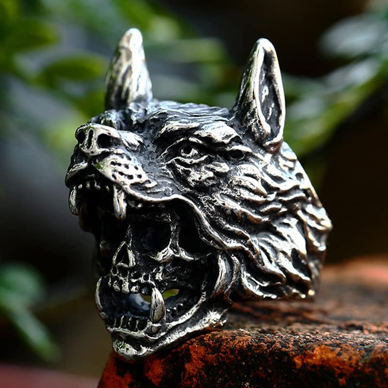Image of 2023 Skull Ring Cool Evil Death Punk Rock Stainless Steel Rings Aly Style Jewelry