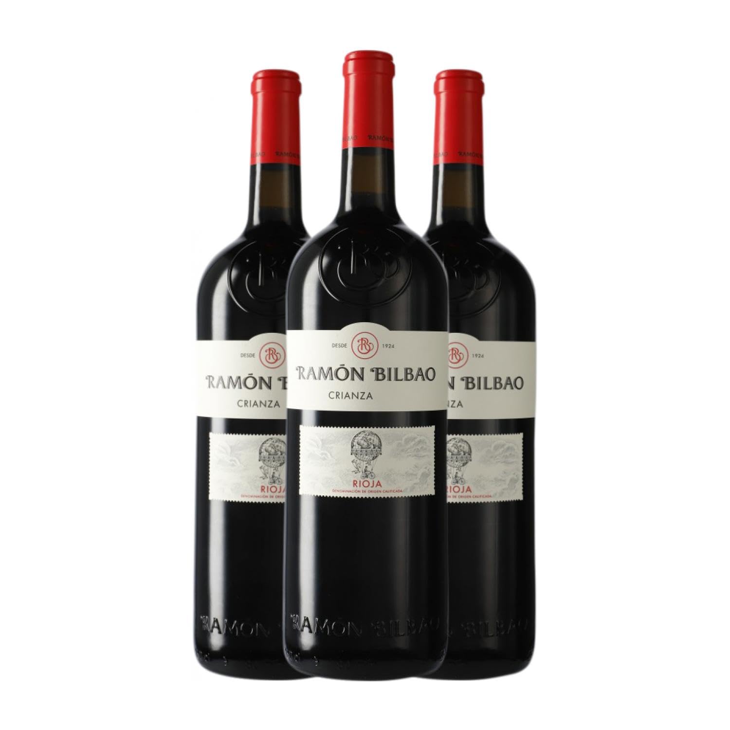 Ramón Bilbao Tempranillo Rioja Crianza Botella Magnum 1,5 L Vino tinto (Caja de 3 Botella Magnum de 1,5 L)