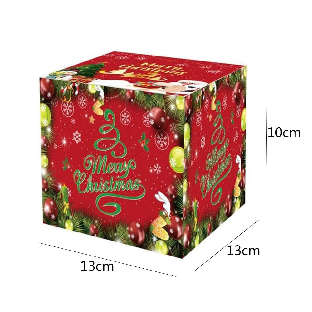 Salvadanaio natalizio con scritta Merry Christmas, regalo a sorpresa per bambini/adulti, divertente scatola per contanti per festival
