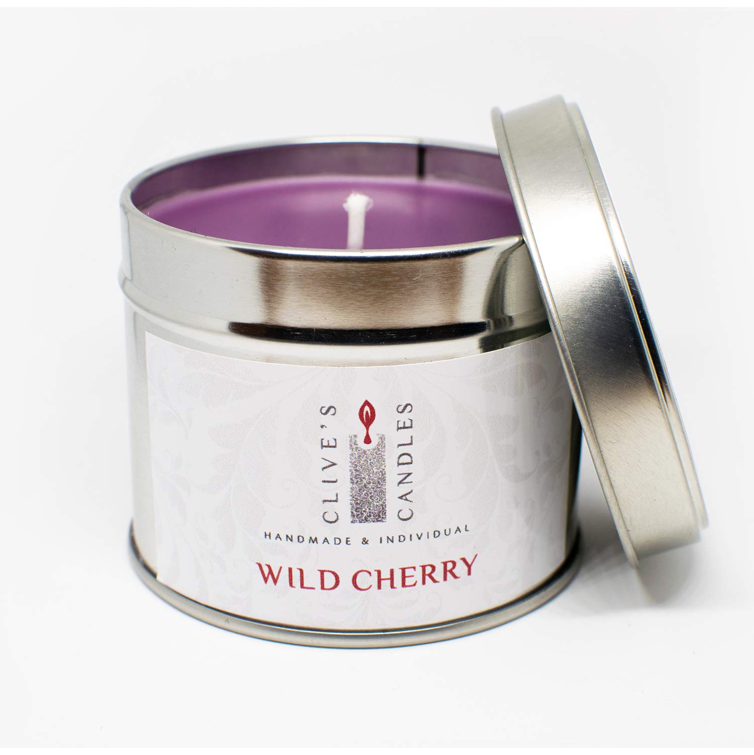 Clive's Candles, Wild Cherry Scented Candle, 200gms, 40 Hours Burn time