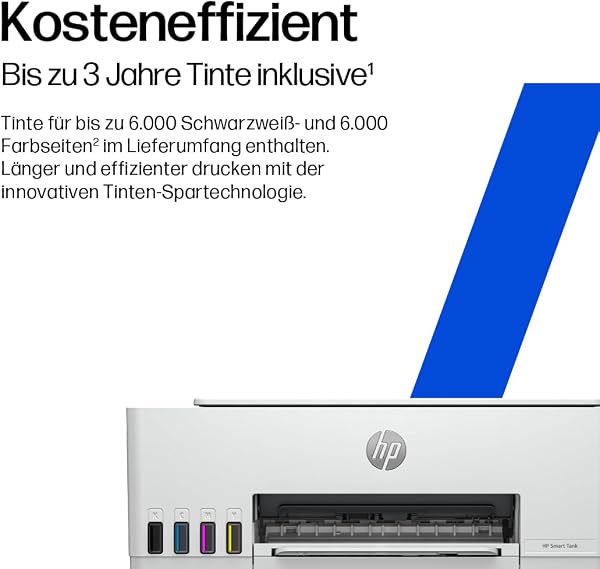 HP Smart Tank 5105 3-in-1 Multifunktionsdrucker (WLAN; Mobiles Drucken) – 3 Jahre Tinte inklusive, 3 Jahre Garantie, großer Tintentank, hohe Reichweite, Drucken in hoher Qualität - 4