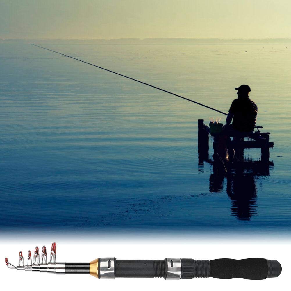 Demeras Caña de Pescar telescópica para Pesca de Agua Dulce (1, 5 m)
