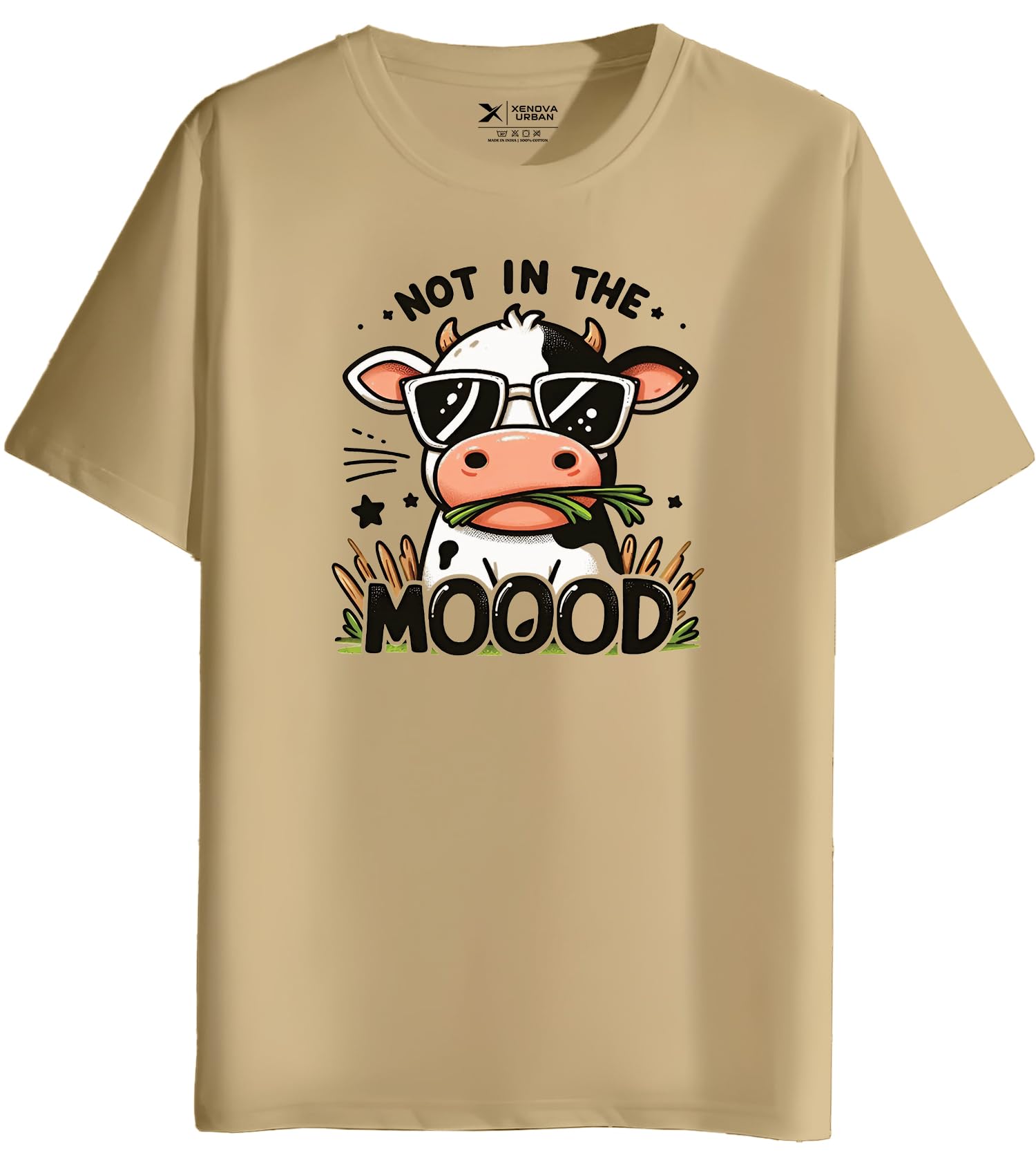 Vero Moda Men's Regular Fit Printed Round Neck Cotton T-Shirt | Graphic Printed Casual Wear Unisex Fit XS to 3XL Tshirt RN-MOOOD in multi