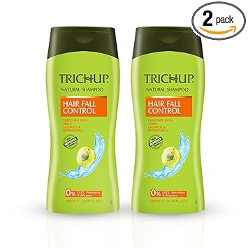 Trichup Hair Fall Control Herbal Shampoo - Enriched Amla, Licorice & Bhringaraj - Help to Reduce Hair Fall & Thinning Hair (200ml) (Pack of 2)