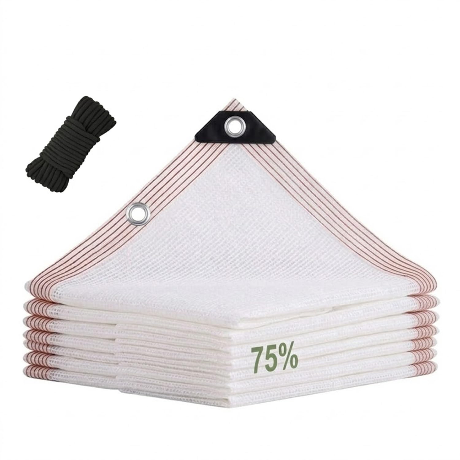 Toile d'ombrage blanche de qualité supérieure 3x7m à oeillets durables