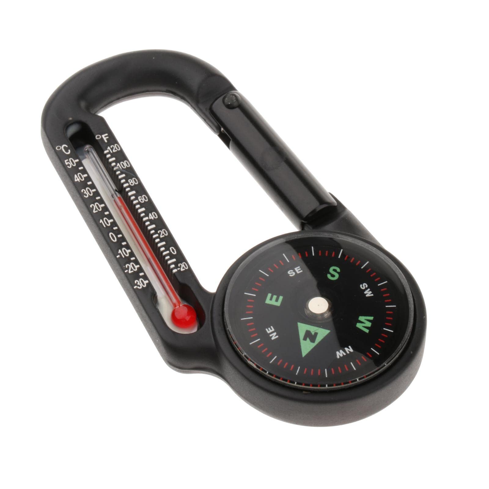 Generic 3 in1 Multifunction Camping Mini Carabiner Clip Keychain Compass Thermometer | Sporting Goods | Outdoor Sports | Camping & Hiking | Hiking Gear | 1 Piece Compass Thermometer Carabiner-picture-15