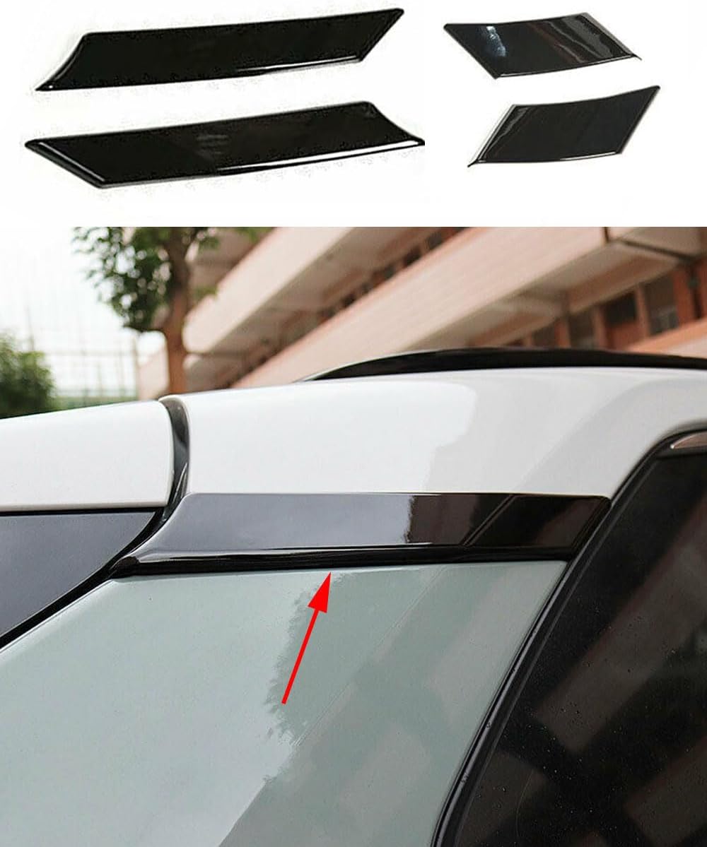 Car Accessories Fit for Toyota RAV4 2019-2025 Exterior ABS A-Pillar C-Pillar Frame Molding Cover Trims (Glossy Black) 4PCS