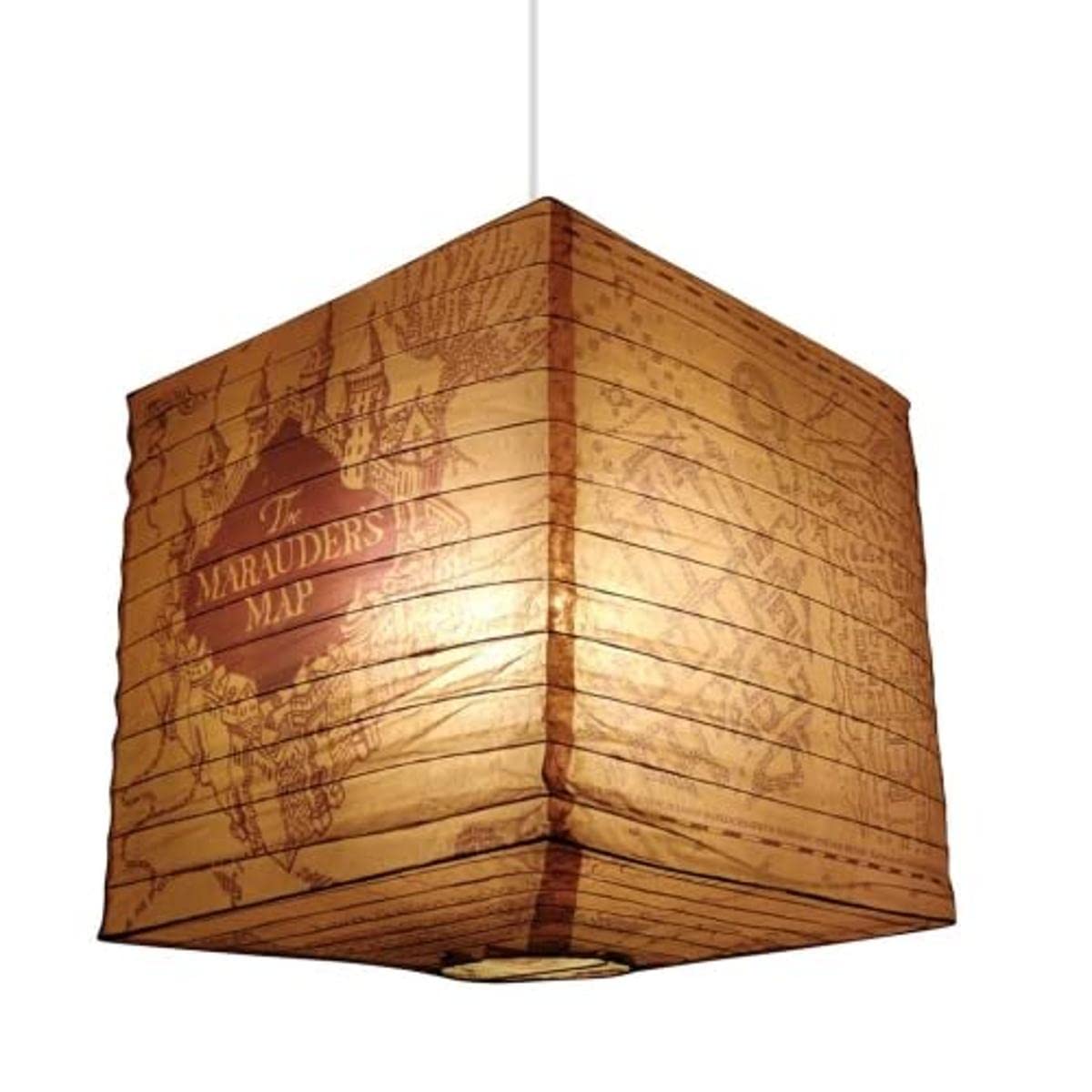 GroovyUk Harry Potter Marauder’s Map Cubed Paper Light Shade, Blue/Red/Yellow