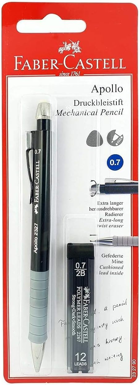 FABER-CASTELL APOLLO MECHANICAL PENCIL 0.7MM,Assorted