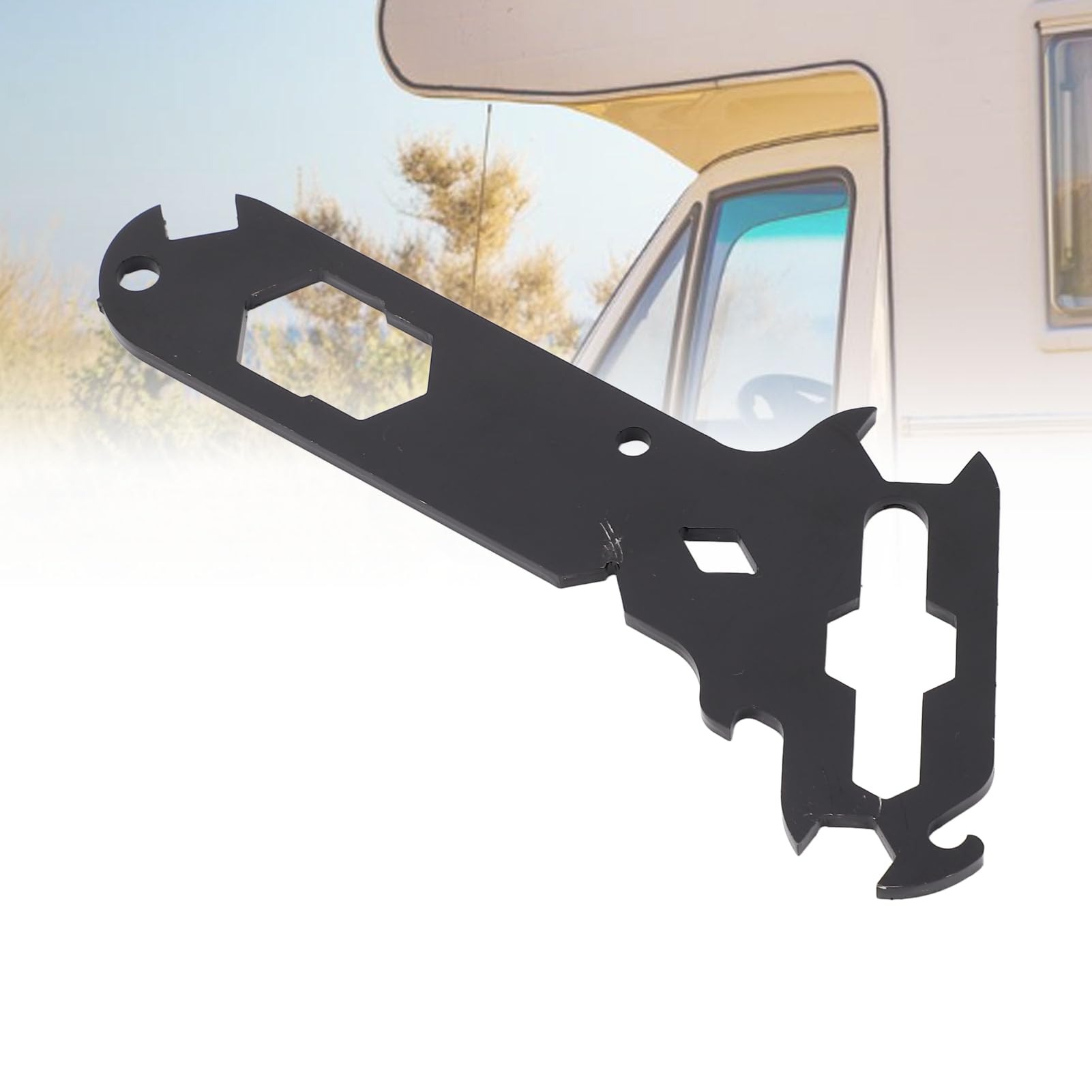 14 in 1 Dirty Rigger Steel Multifunctional Rigger Tools with Wing Nut Spanner Wire Strippers Bottle Opener for Stagehand RV Caravans Ships Multitools Stagehand Tool