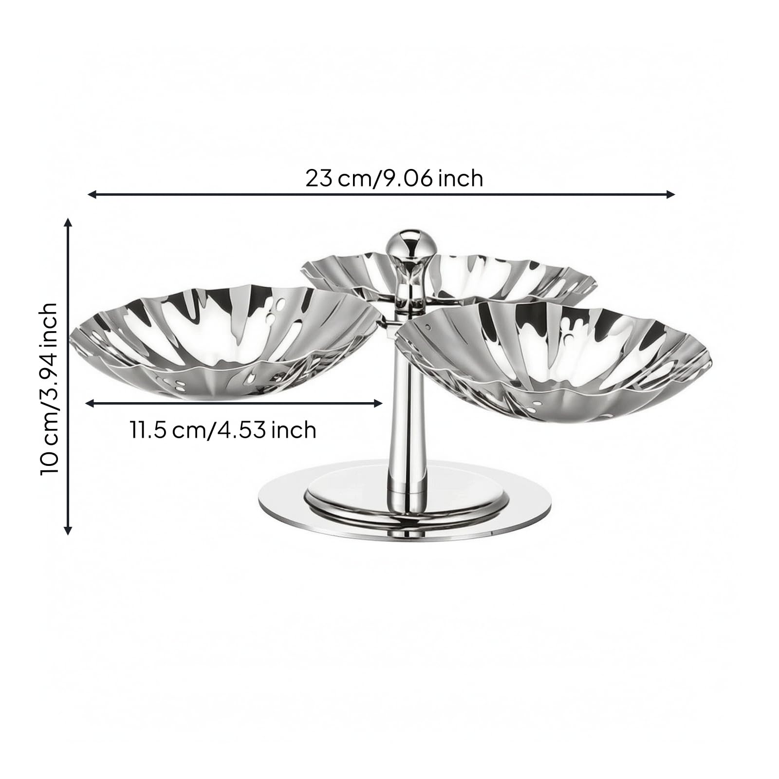Milageto dolci cciaio Inox Multifunzionale Alzata Rotonda in Acciaio Inox con Piedistallo Elegan Dessert per Caffè, Bancone Espositivo