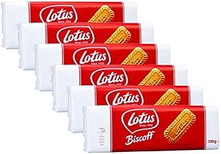 عبوة بسكويت لوتس، 250 جرام (عبوة من 6 قطع)