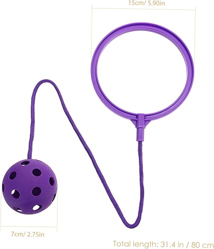 Miniatura 7 de KICHOUSE Pelota que rebota para niños, equipo de fitness, cuerdas de salto para saltar al tobillo, pelota de tobillo para niños