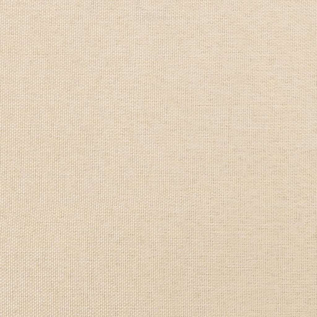 vidaXL Polsterbett, Bett Bettgestell mit Lattenrost, Schlafzimmerbett Doppelbett mit Stützbeinen, Bettrahmen Schlafzimmermöbel, Creme 120x200cm Stoff