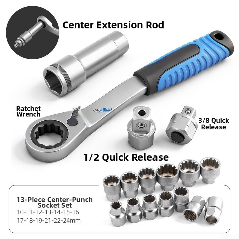 Set Chiavi a per bussola Passante 29 Cr-V Auto Set Chiavi a per(28-piece Set)