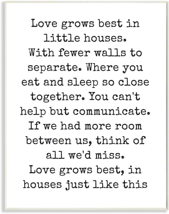 Stupell Industries Love Grows Best in Little Houses Canvas Wall Art, 16 x 20, Design By Artist Daphne Polselli