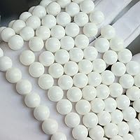 Vista 117 de MJDCB Natural Multicolor Volcanic Lava Stone Round Loose Stone Beads DIY for Jewelry Bracelet Making 15" (6mm, White)