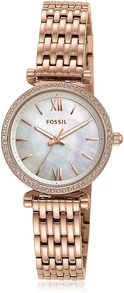 Fossil - Orologio da Donna Carlie Mini, misura cassa 28 mm, movimento al quarzo, cinturino in acciaio inossidabile Fossil - Orologio da Donna Carlie Mini, misura cassa 28 mm, movimento al quarzo, cinturino in acciaio inossidabile