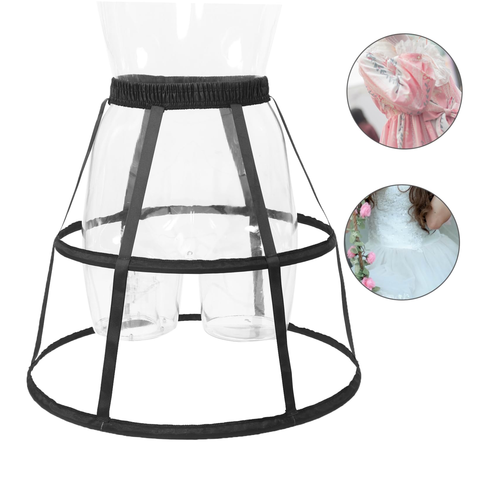 IMIKEYA 5 Stück Vintage Petticoat Cage Unterrock für Verstellbar für Cosplay Hochzeiten Partys und Fotoshootings