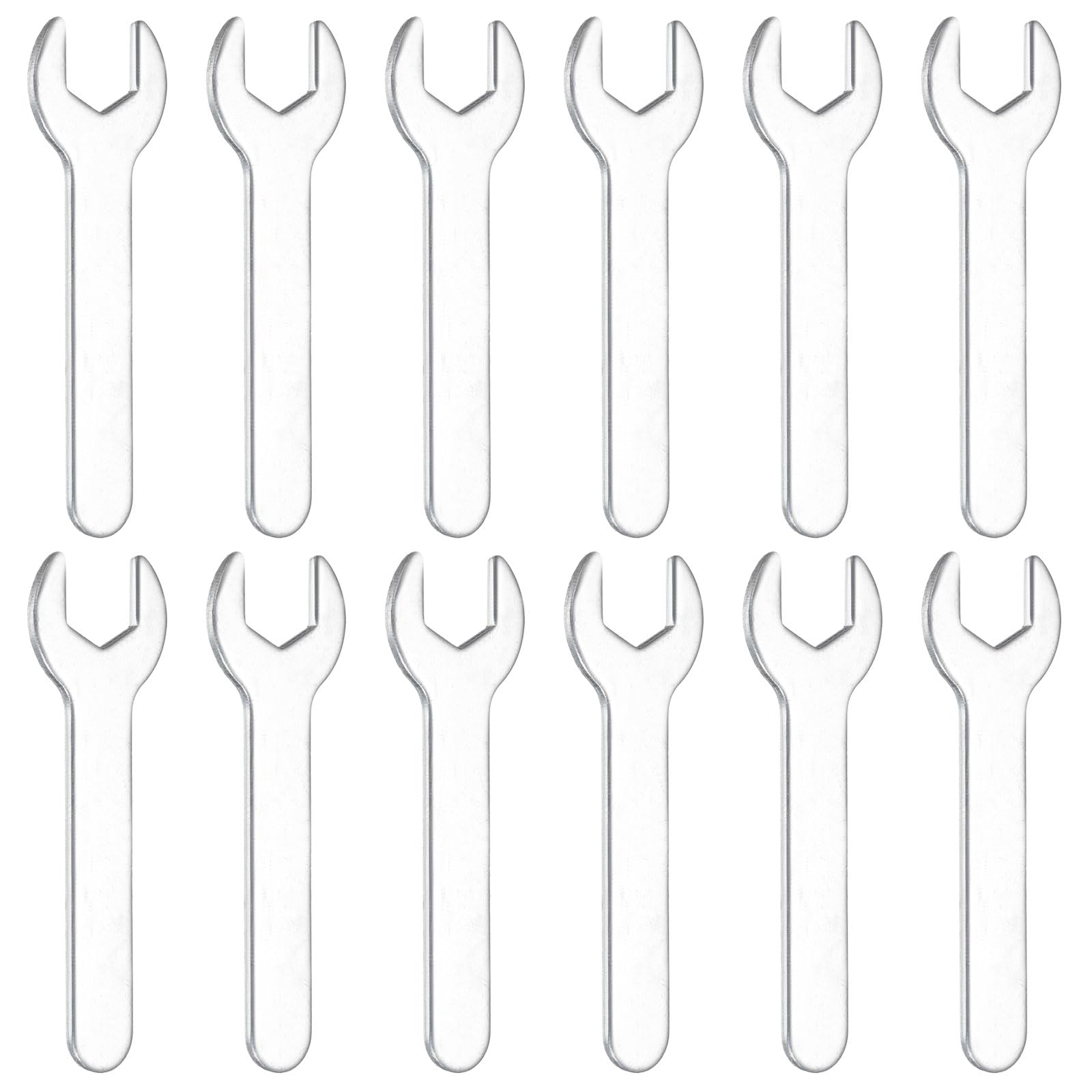 sourcing map 12pcs Super Thin Open End Wrench 12mm Metric 70mm Long 2mm Thickness Lightweight U-Shaped Spanner Single End Wrenches for Automotive Repair Furniture Assembly
