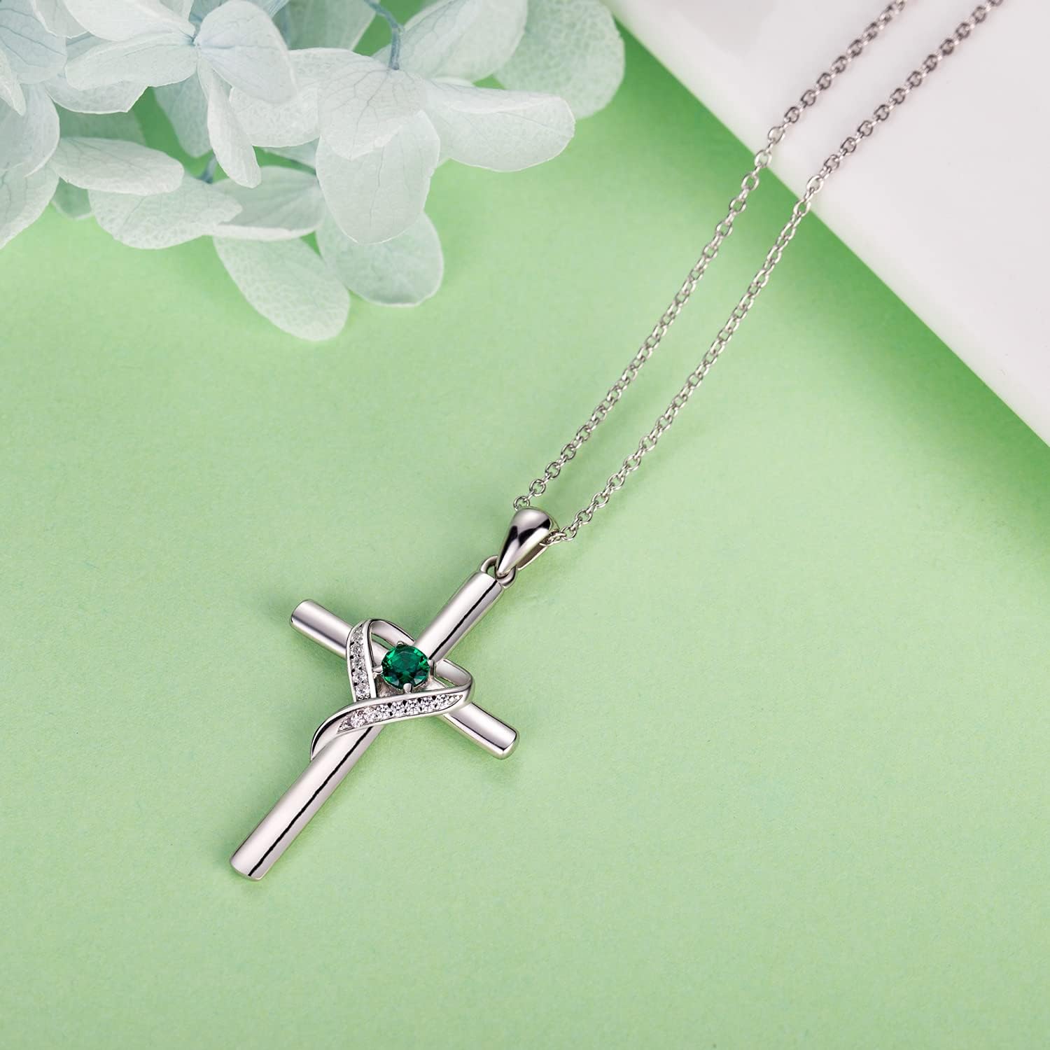 AmorAime 925 Sterling Silver Cross Necklace for Women Heart Necklaces for Mother for Festival, Vacation or Holiday - Image 6