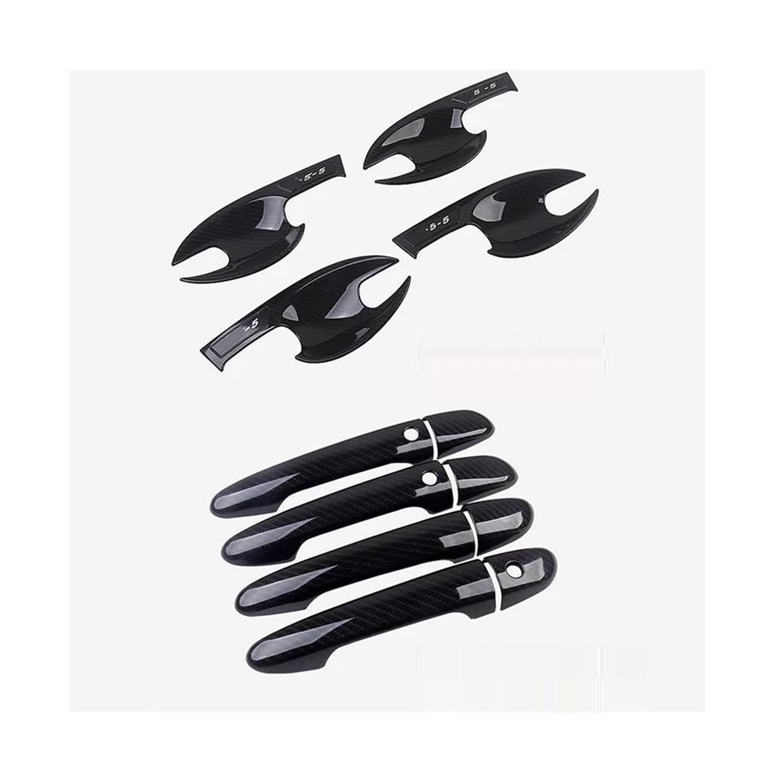 HCKCLMBMZW for Mazda CX-5 CX5 CX 5 KF 2017-2022 Car External Outer Door Handle Bowl Catch Cover Protection Trim Sticker Door Handle Cover(Carbon)