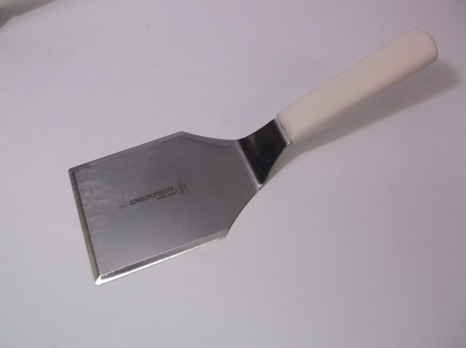 Dexter Russell factory seconds S285-4 5X4 White Handle Hamburger Turner Grill Flipper Heavy Duty Solid Commercial Spatula