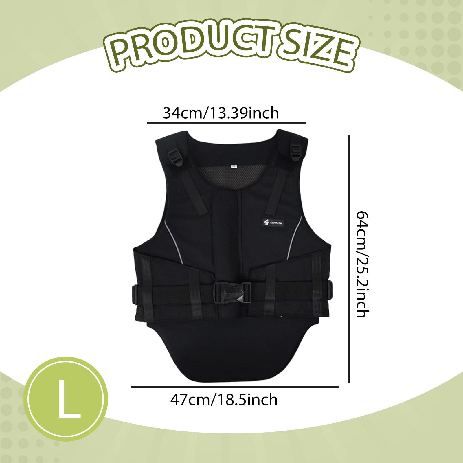 Chaleco Protector para Equitación, Chaleco con Absorción de Impactos Y Material de Malla Transpirable, para Niñas, Adolescentes Y Adultos, Ideal para