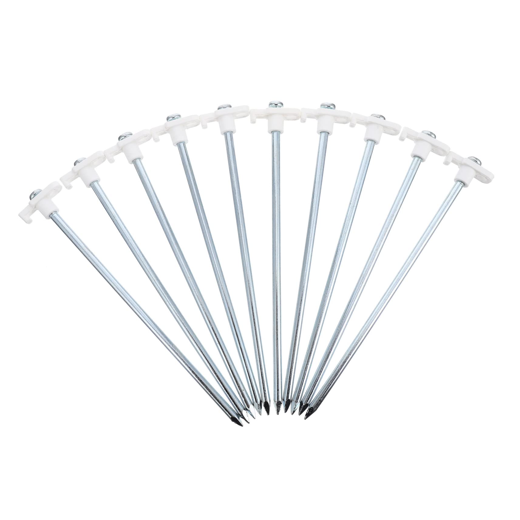 Piquets de Tente D'extérieur Allongés 10 Pièces en Acier Inoxydable