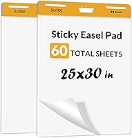Vista 7 de SUNEE Almohadillas Adhesivas para Caballete, 25 x 30 pulgadas, 30 hojas/bloc, paquete de 4 – Papel Autoadhesivo de Rotafolio para Pizarras Blancas
