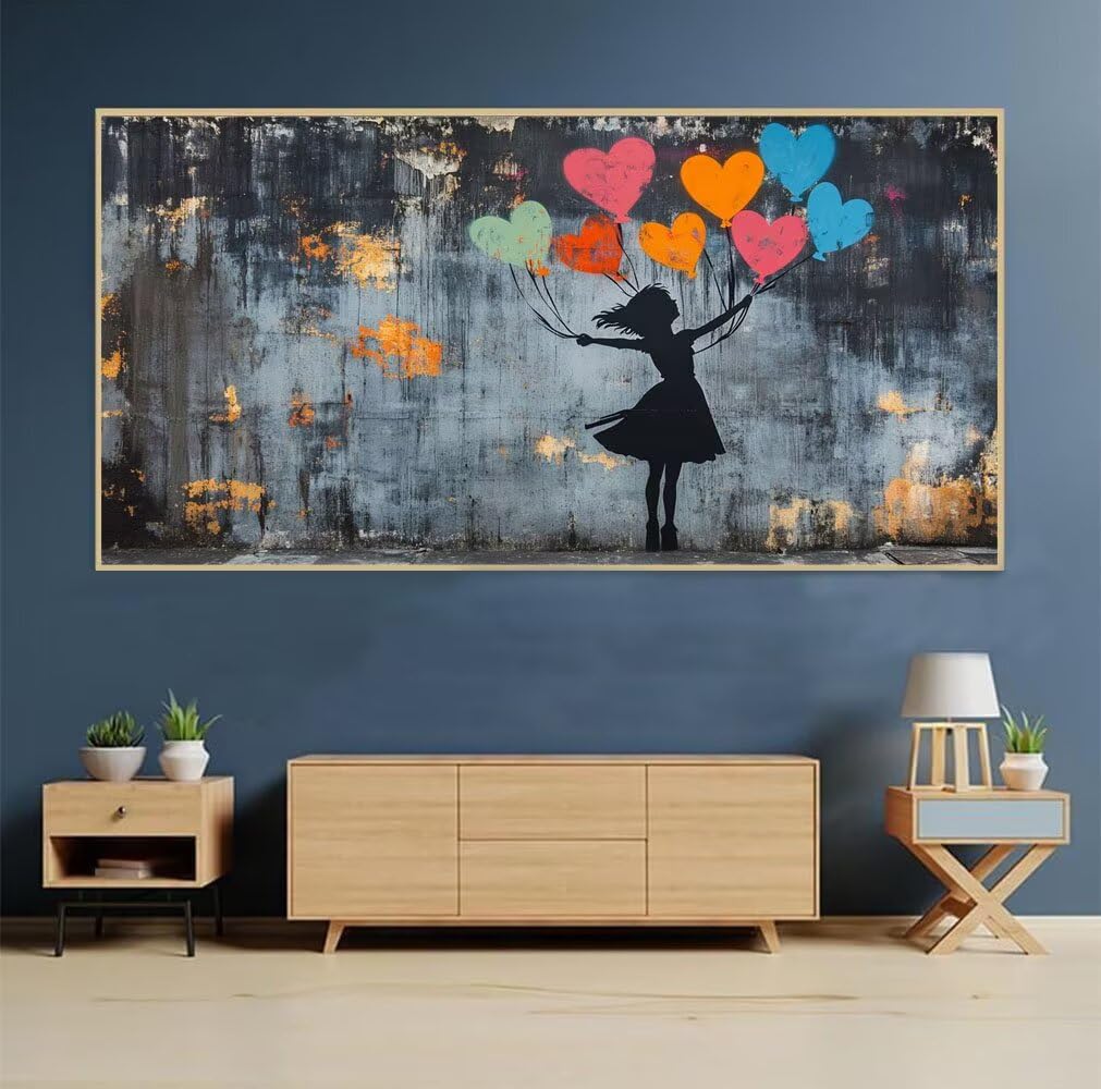 Liebe Malen Nach Zahlen Erwachsene & AnfäNger Kits, Malen Nach Zahlen Mädchen Bastelset Kinder Ab 6 Jahre, Acrylfarben DIY Set Erwachsene, Geeignet FüR Deko Wohnzimmer, Ohne Rahmen 60x120cm U-2