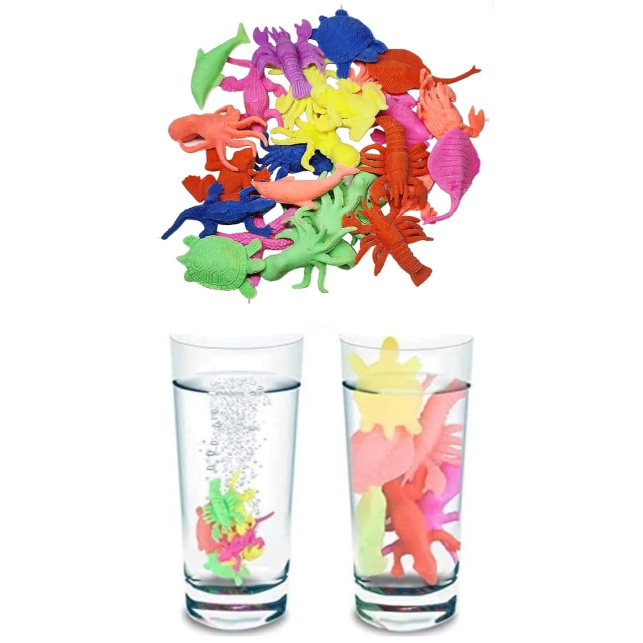 TOYSFAST® ( Pack of 30 Pcs ) Water Growing Animals/Magic Crystal Water Growing Animals for Kids Multicolor/Re-usable Fun in The Bathtub Toy for Kids Water Growing Animal for Kids(A215) (B0DF4WF6N7) Amazon Price History, Amazon Price Tracker