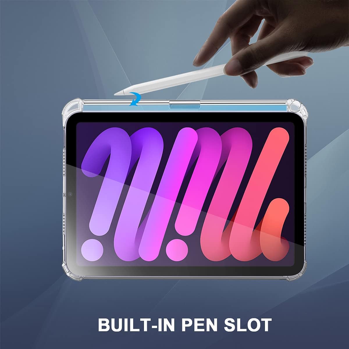 Clear Case for iPad mini 7 A17 Pro/Mini 6 with Pencil Holder image 3