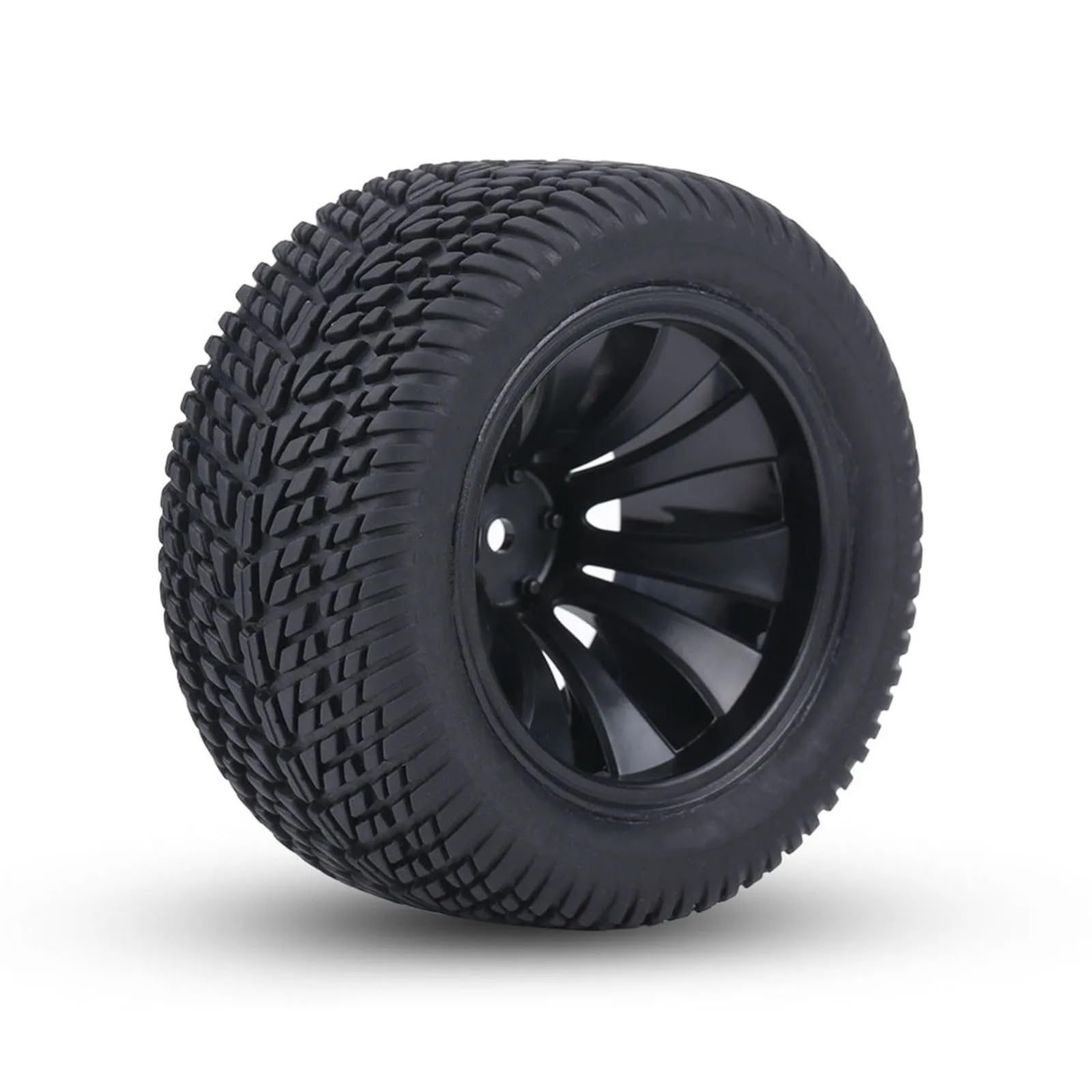 Per Racing 1:12 2 Pezzi Pneumatici Gomma Mozzi Plastica Ruota RC Modello Camion Auto Accessorio Assemblare Aggiornamento Modificato Sostituzione Sostituire Pneumatici