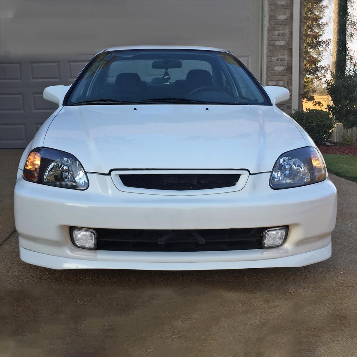 Spec-D Tuning Clear Bumper Driving Fog Lights + Bulbs + Switch Included Compatible with 1996-1998 Honda Civic L+R Pair Assembly