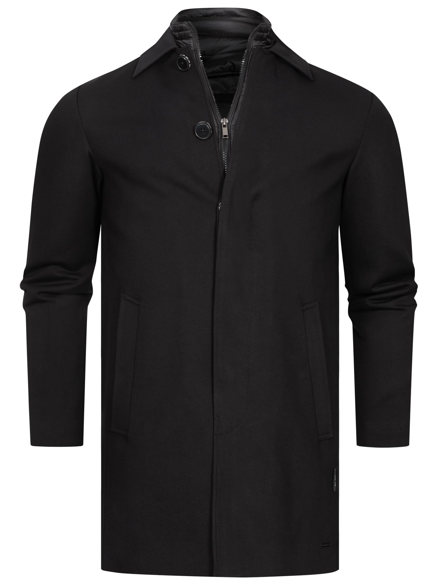 Indicode Uomini INBenyome Coat | Manteau Corto con Zip Nascosta