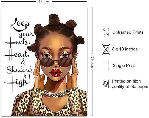 Miniatura 2 de Arte y decoración inspiradoras de pared para mujeres negras, póster motivacional de inspiración afroamericana, arte negro, obra de arte de pared