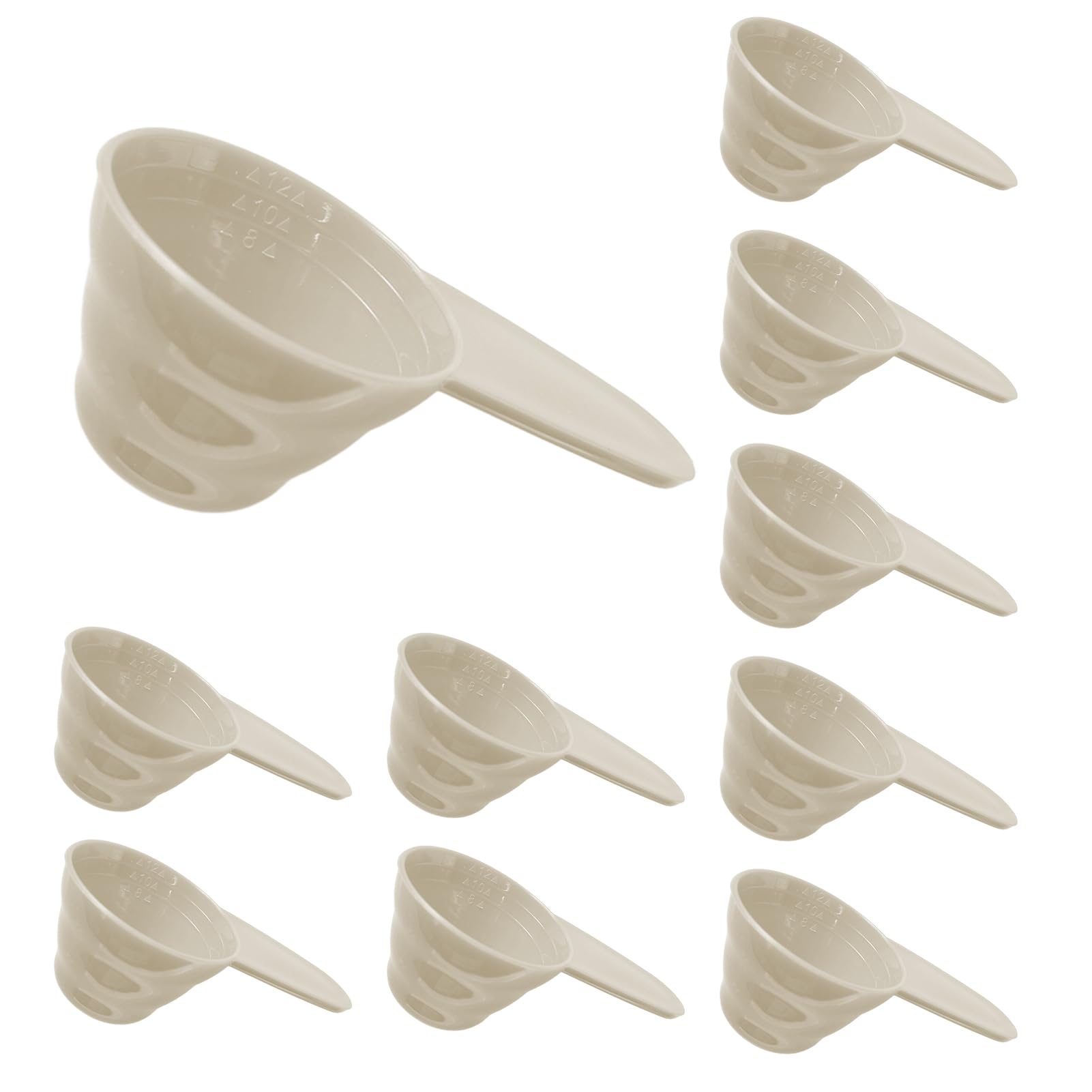 Hunya White 10 Food Grade Measuring Spoon With Scale, 8/10/12G Milk Powder Scoops, Multifunctional Spoon Coffee Scoop, Scale Measuring Spoons, Portable Baking Measuring Spoons