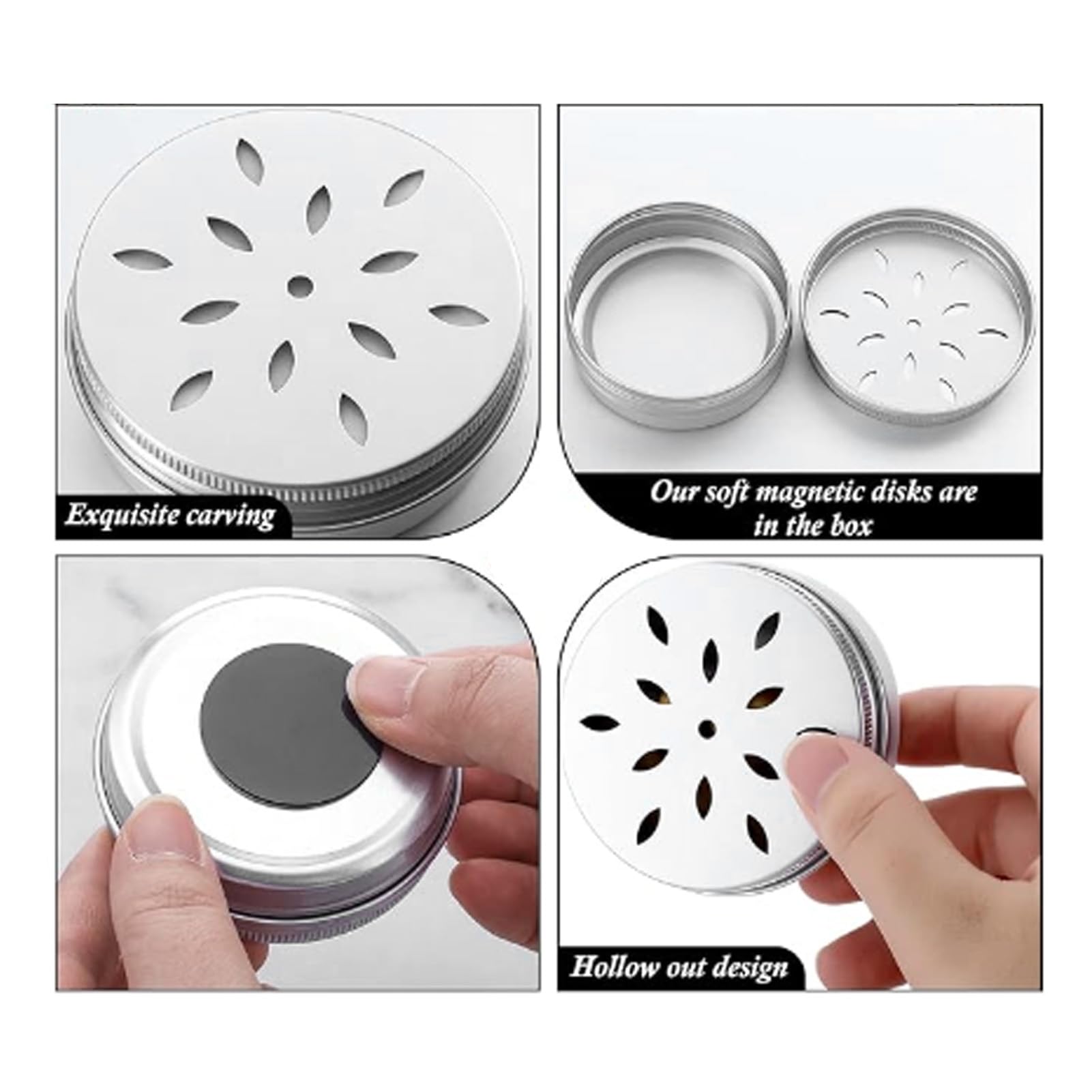 TOPINCN Kit D'entraînement de Boîte à Parfum de Chien Creux avec Autocollants Magnétiques, Récipient en Métal de Nez pour Animaux de Compagnie avec 10 Points Magnétiques, Kit