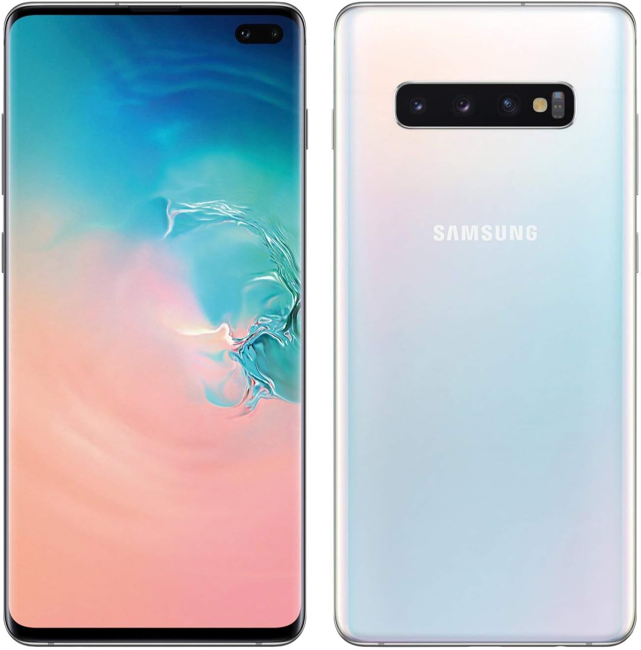 Samsung Galaxy S10+ Plus 128Gb+8Gb Ram Sm-G975F/Ds Dual Sim 6.4" Lte Factory Unlocked Smartphone International Model No-Warranty (Prism)