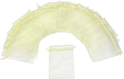Miniatura 94 de Dealglad 100pcs Drawstring Organza bolsas de joyería caramelo para fiestas, casamientos, regalos Negro