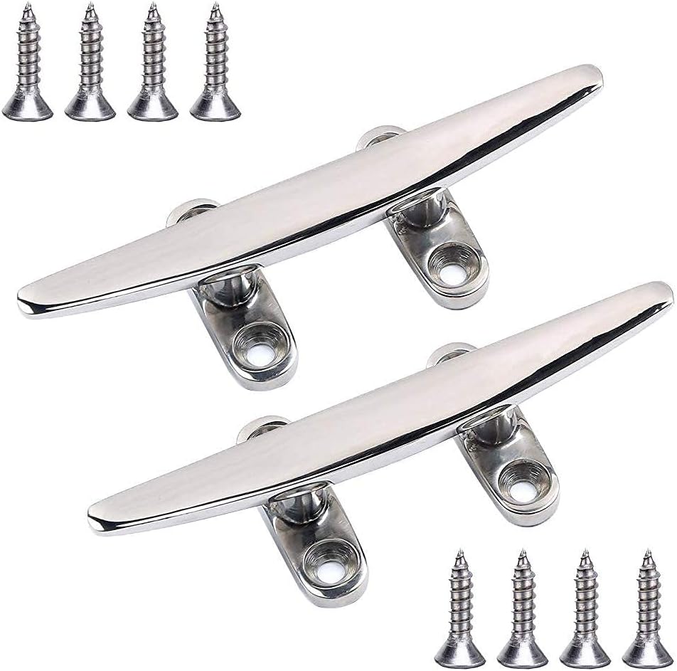 Aulufft 5 Inch Open Base Boat Cleat, Dock Cleat 316