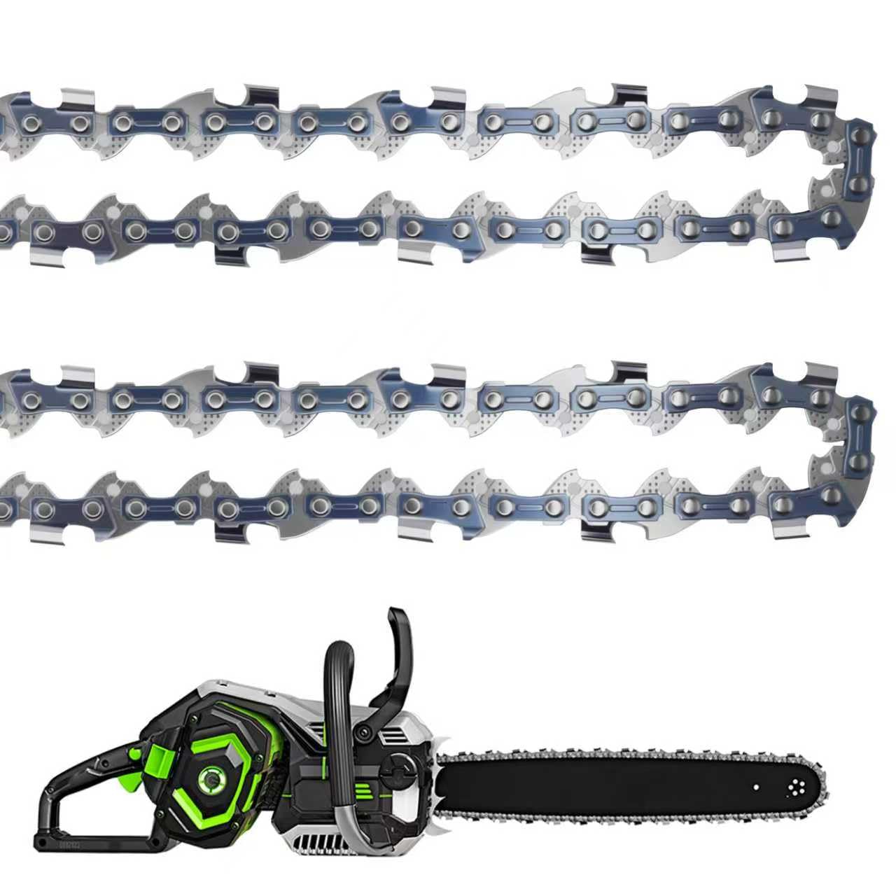 Cadena de motosierra de 18 pulgadas, paso LP de 0.325 pulgadas, calibre de 0.63 pulgadas, 68 eslabones de transmisión, paquete de 2 motosierras de repuesto para Echo, Husqvarna, STIHL, Makita