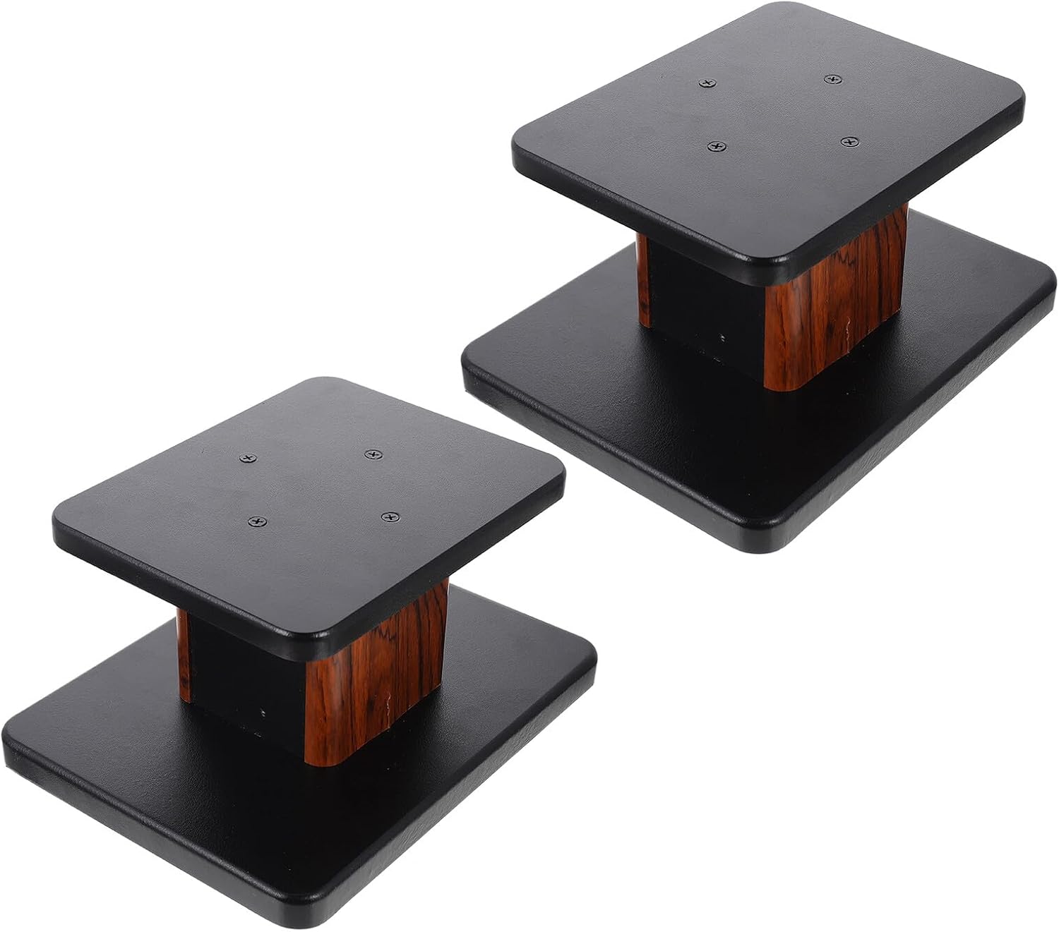 Amosfun Delicate 15cm Height Karaoke Speaker Stand Pair Universal Floor-Standing Speaker Holder for Surround Sound and Desktop HiFi Random Color