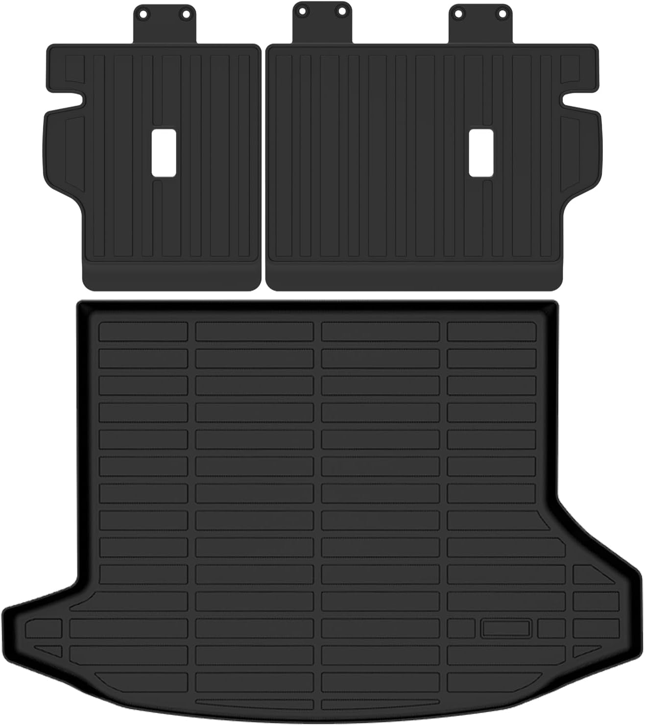 Marretoo Floor Mats for Chevy Chevrolet Equinox 2025 Floor Mats & Cargo Liner with Backrest Mat Full Set All Weather Protection TPE for Equinox Accessories(Not for EV)