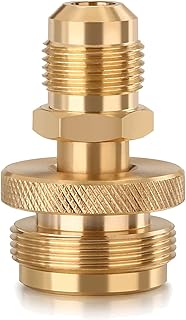 KASTWAVE 1LB Portable Propane Tank Cansiter Regulator Adapter Connection to 3/8" Male Flare (5/8"-18UNF) Thread