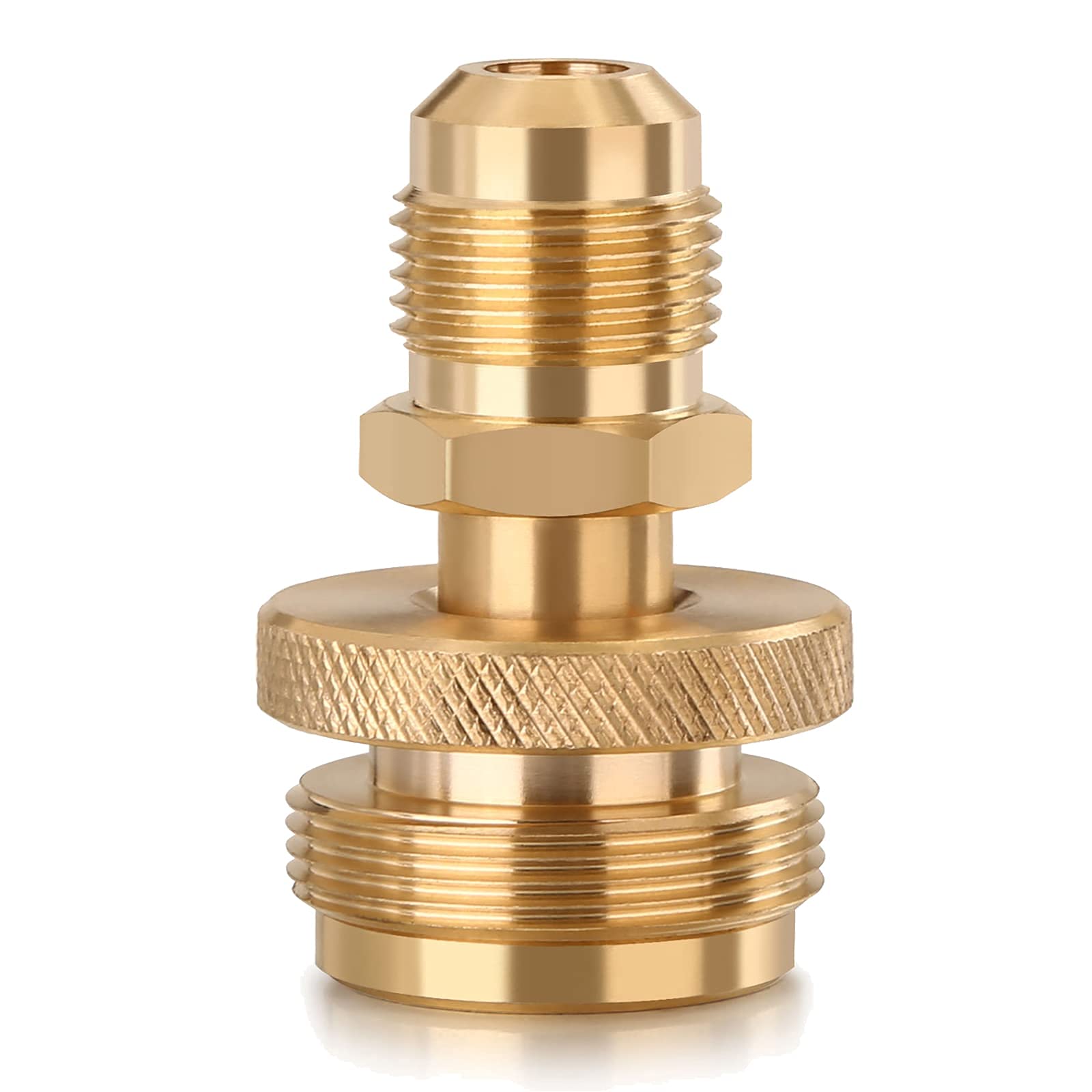 KASTWAVE 1LB Portable Propane Tank Cansiter Regulator Adapter Connection to 3/8" Male Flare (5/8"-18UNF) Thread, Portable Camping Grill Stove Parts for Heaters, Burner, Cooker, Fire Pit Parts