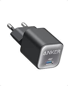 Anker USB-C GaN-laddare 30 W, 511-laddare (Nano 3), snabbladdare med PIQ 3.0 och PPS, Anker Nano 3 för iPhone 13/13 Mini/13 Pro/13 Pro Max/12, Galaxy, iPad (kabel medföljer ej) – Phantom Black